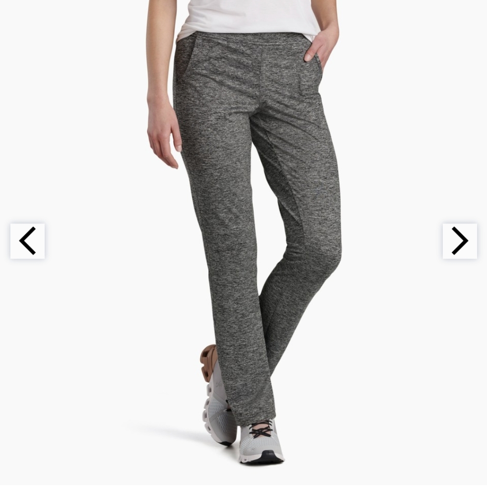 Kuhl Mova heather gray knit stretch bootleg pants